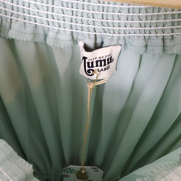 Show Me Your Mumu Hacienda Maxi Dress in Dusty Mint Crisp Women's Size L - Picture 10 of 10